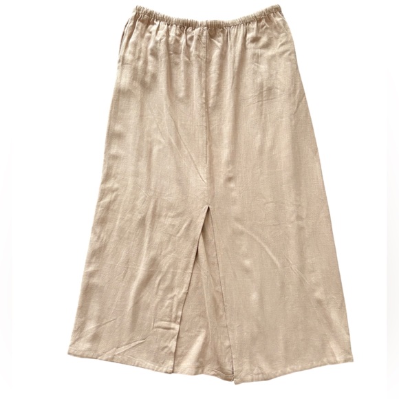 NWT Double Zero Breezy Linen Blend Slip On Skirt Size Large - Picture 2 of 5